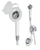 Deck Shower in White Plastic Flange