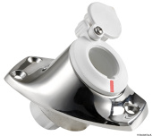 Osculati 11.000.09 - Stainless Steel Base Angled Recess Fit F.Pull-Out Poles White